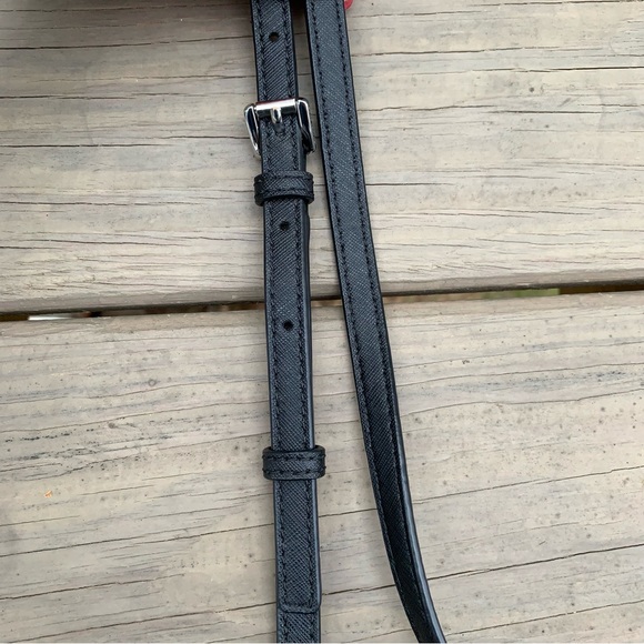 Michael Kors Jet Set East West Black Monogram Crossbody Bag Purse - Picture 9 of 16